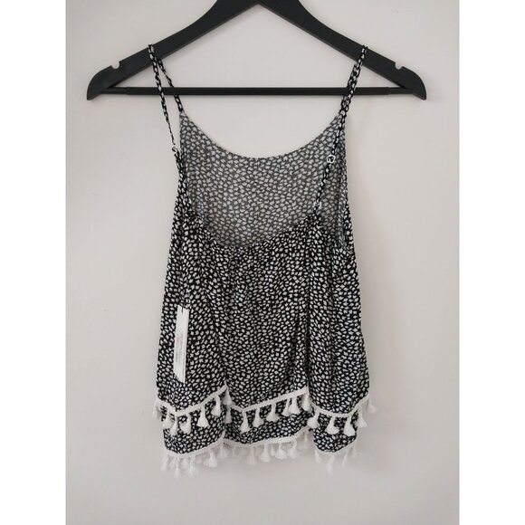 NWT Mini Molly Girls Black Bird Spaghetti Strap Camisole Shirt Sz 12/14 - Picture 2 of 10
